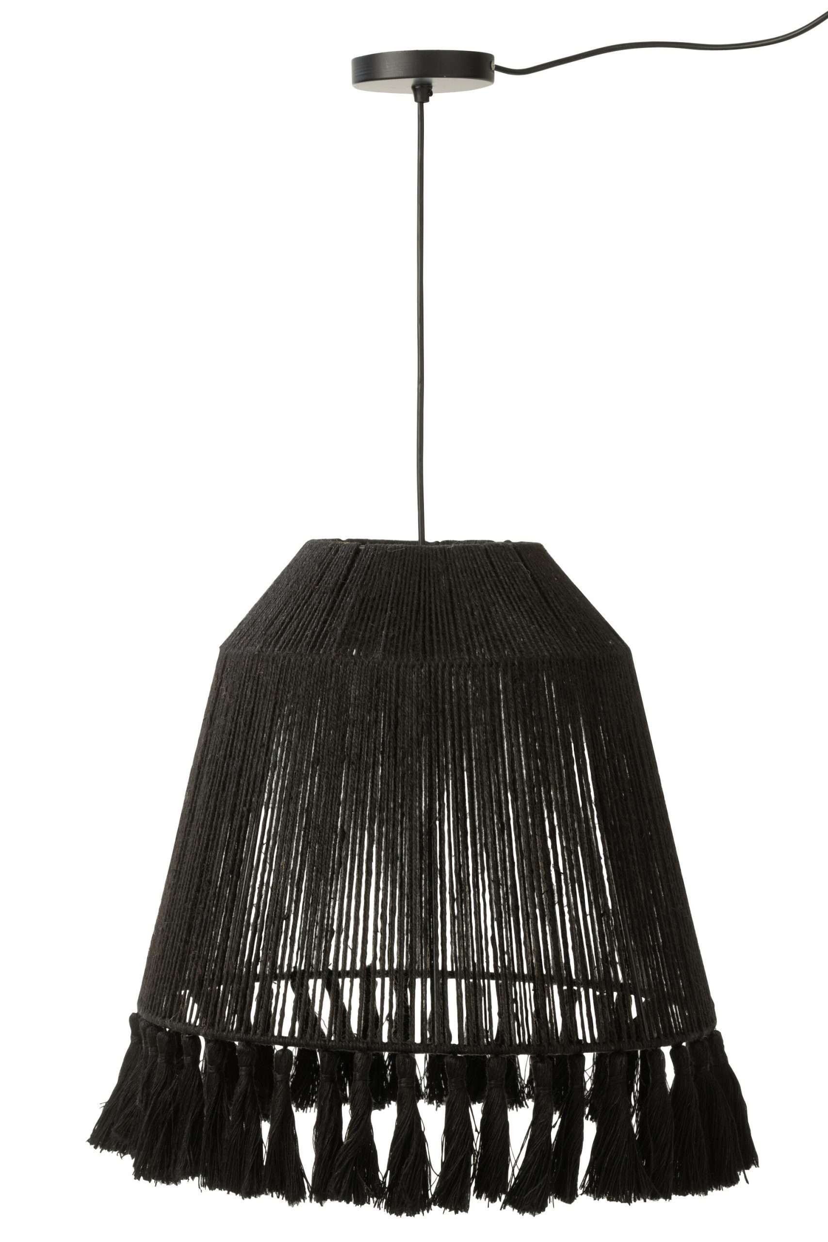 PENDANT LAMP CELIA JUTE BLACK LARGE